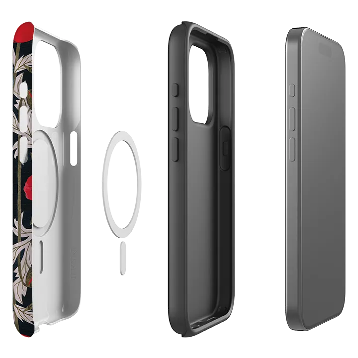 iPhone MagSafe Tough Case - Poppy By Tracey English Matte Protection Edge Cushion