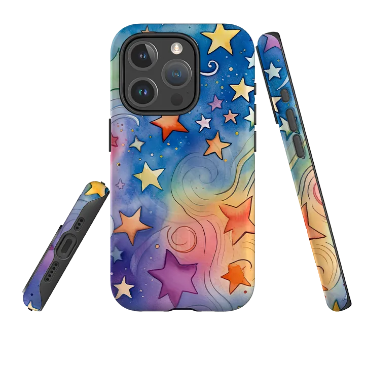 Modern Surface Design iPhone MagSafe Tough Case - Rainbow Stars III