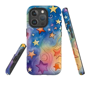 Modern Surface Design iPhone MagSafe Tough Case - Rainbow Stars III