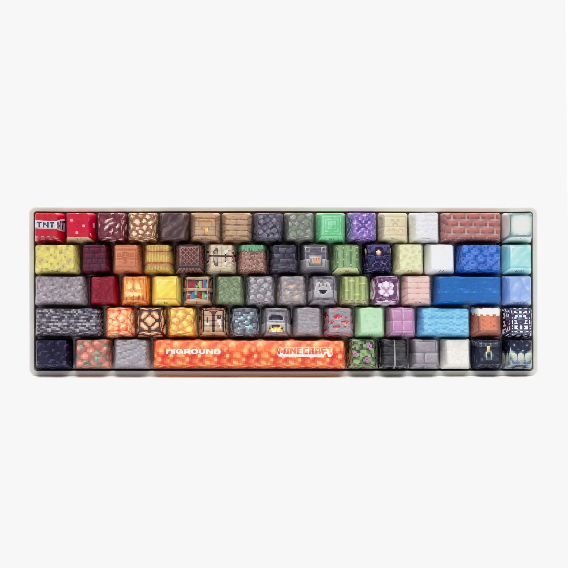 HG x Minecraft Basecamp 65 Keyboard - Blocky Ergo Split Setup Kit