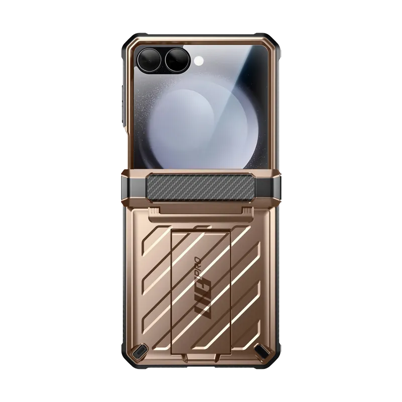 Ultra light Galaxy Z Flip7 Unicorn Beetle PRO Rugged Case with Belt Clip-Gold