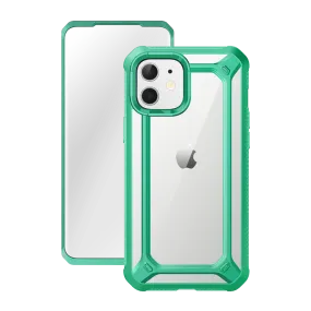 iPhone 12 mini 5.4 inch Unicorn Beetle Exo with Screen Protector Clear Case-Mint Green Clear Edge Soft Frame