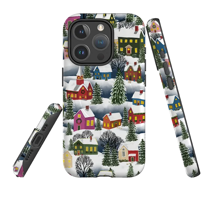iPhone MagSafe Tough Case - Advent Street Town By Abby Jacobs Vivid Design Texture