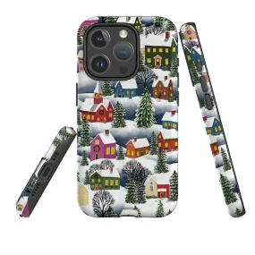 iPhone MagSafe Tough Case - Advent Street Town By Abby Jacobs Vivid Design Texture
