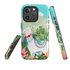 iPhone MagSafe Tough Case - Llama By Bex Parkin Polished Surface