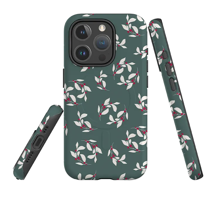 Comfort Texture Layer iPhone MagSafe Tough Case - Winter Floral