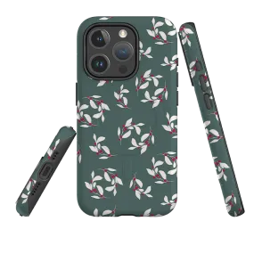 iPhone MagSafe Tough Case - Winter Floral Vivid Surface