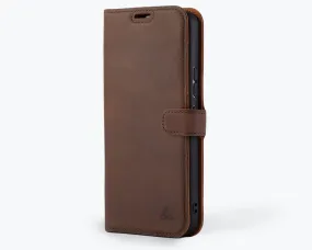 Stylish Detail Layer Smooth Texture Pattern Samsung Galaxy S23 FE - Vintage Leather Wallet Phone Case