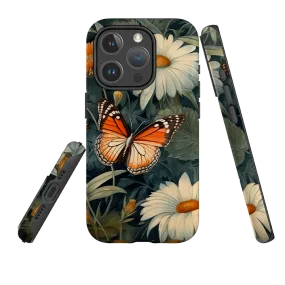 Elegant Design Layer Matte Finish iPhone MagSafe Tough Case - Butterfly Daisies III