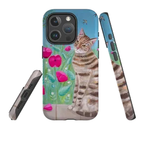 iPhone MagSafe Tough Case - Cat Floral By Mary Stubberfield daily protection