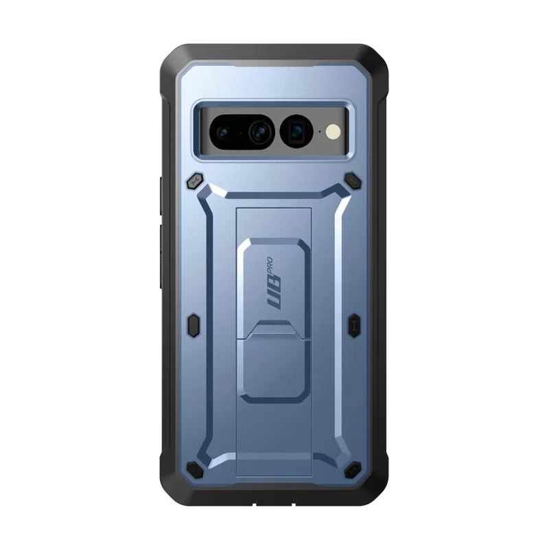 Matte Look Design Google Pixel 7 Pro Unicorn Beetle PRO Rugged Holster Case-Metallic Blue