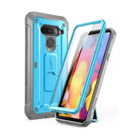 Hybrid Finish Texture Gift Choice LG V40 ThinQ Unicorn Beetle Pro Rugged Holster Case with Screen Protector-Blue