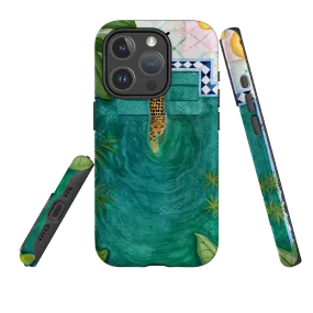 anti fingerprint iPhone MagSafe Tough Case - Riad Tiger By Bex Parkin