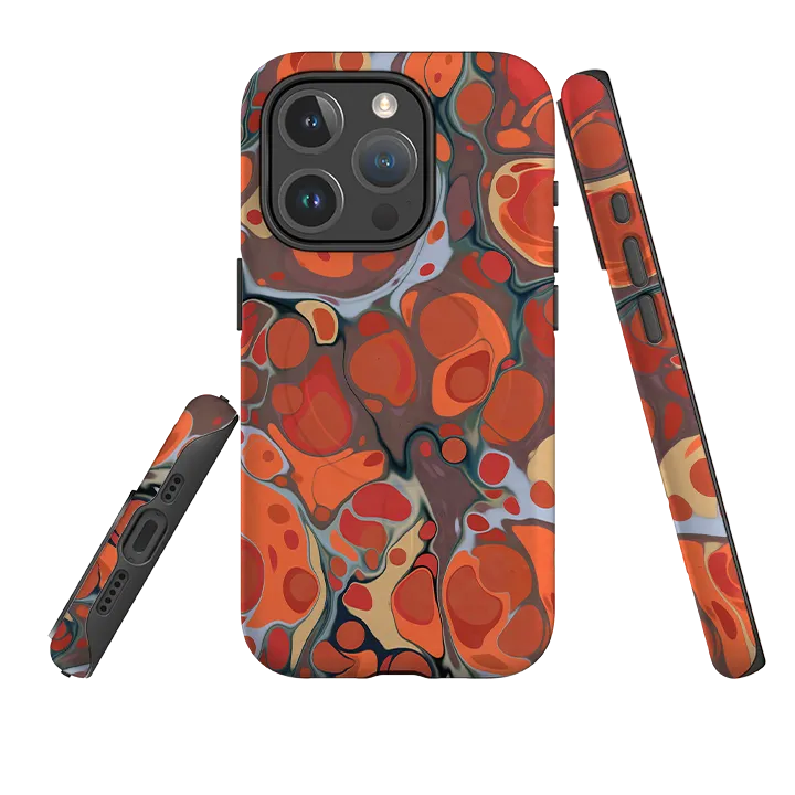 iPhone MagSafe Tough Case -  Flaming Volcano Modern Build