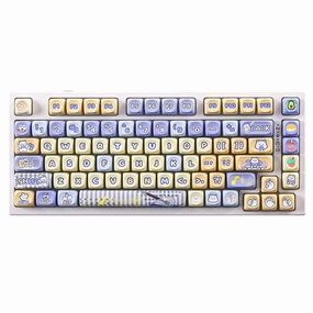 75 Percent Layout Keyboard Dustproof Keyboard YUNZII White Bear MOA Profile Keycap Set