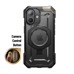 Durable Shell Strong Outline iPhone 16 Plus 6.7 inch UB Grip MagSafe Camera Control Button Phone Camera Control Button Case-Black