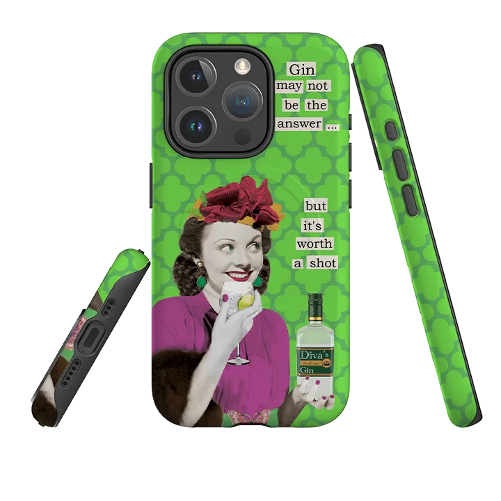 iPhone MagSafe Tough Case - Gin By Clare Jordan Flexible Detail Design