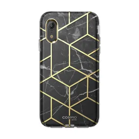 Durable Texture Build iPhone XR Cosmo Case-Marble Black