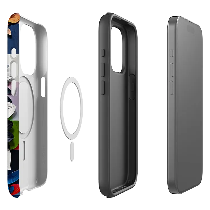 iPhone MagSafe Tough Case - Summer Daisies Stylish Grip Texture Shock Frame