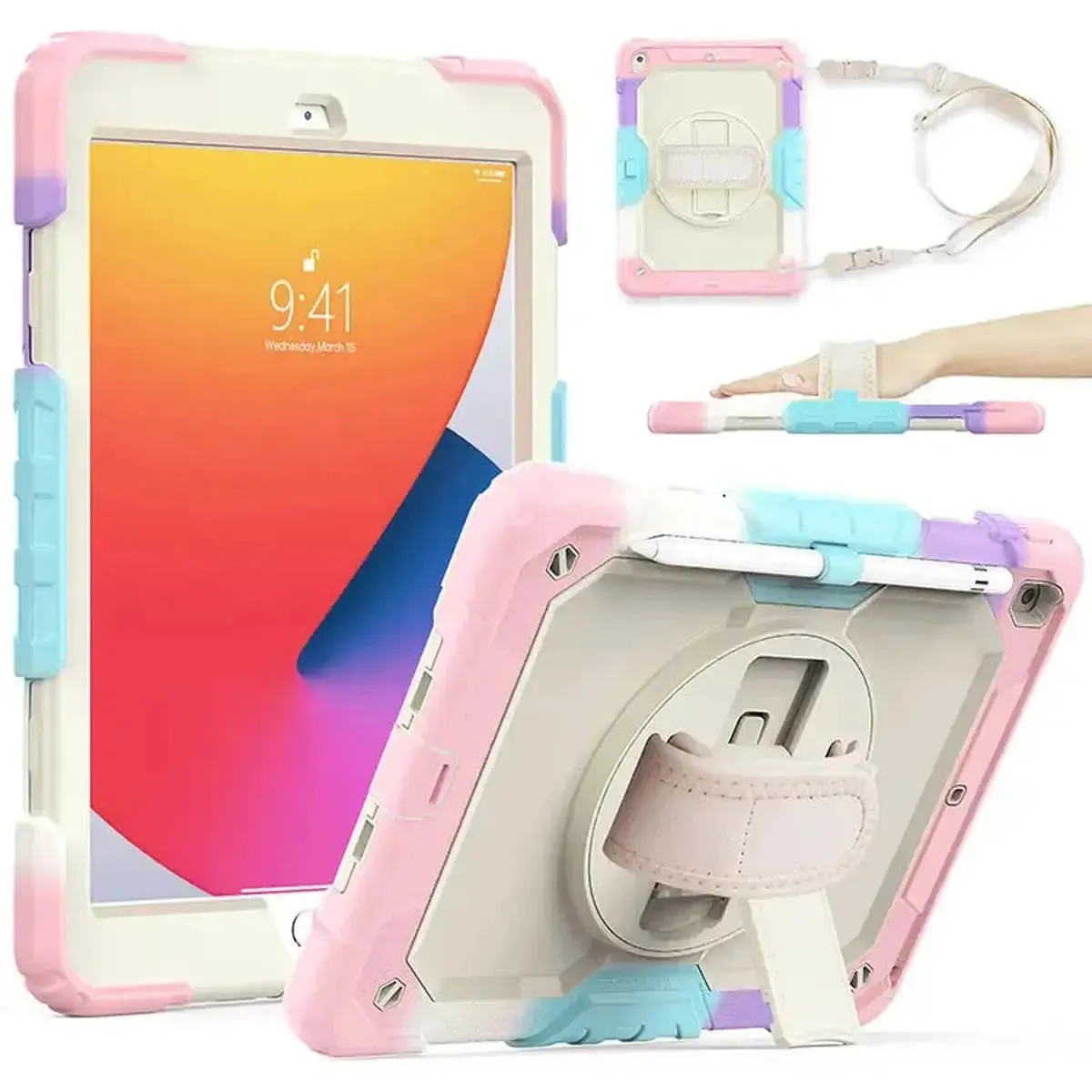 Protective Frame IPAD CASE FOR KIDS WITH STRAP