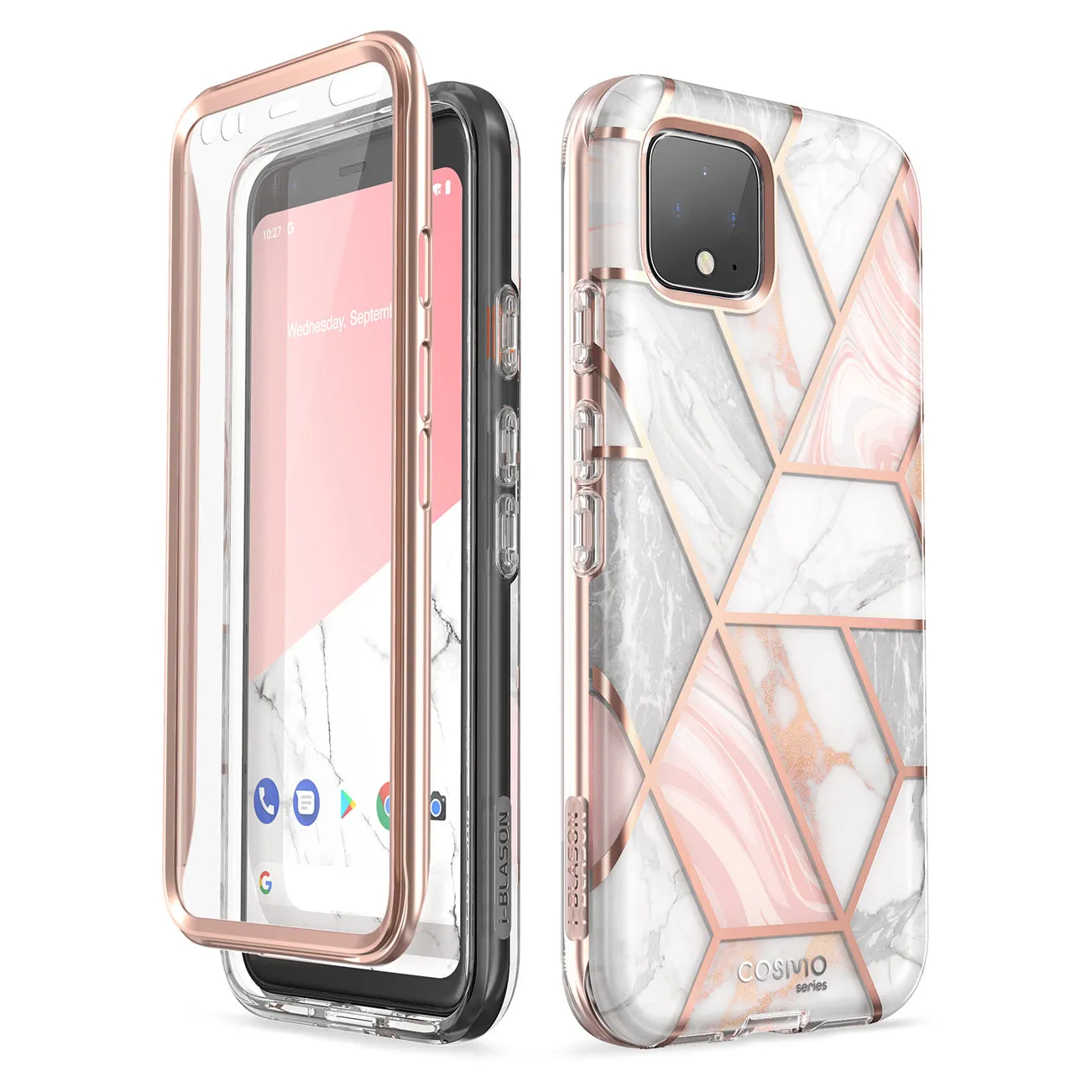 Vivid Texture Google Pixel 4 XL Cosmo Case-Marble Pink