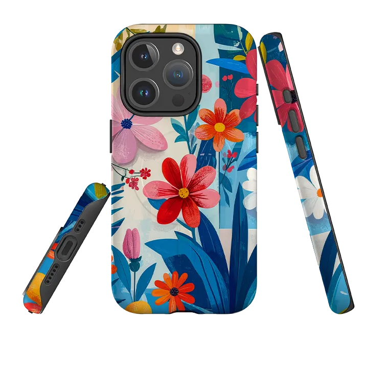 Classic Look anti fingerprint iPhone MagSafe Tough Case - Chapel Floral