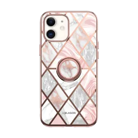 Hand Friendly Shock Proof iPhone 12 mini Cosmo Snap Case - Marble Pink