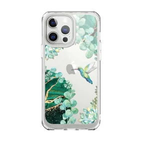 Vivid Pattern Sporty Design iPhone 13 Pro Max Halo Case - Green Hummingbird