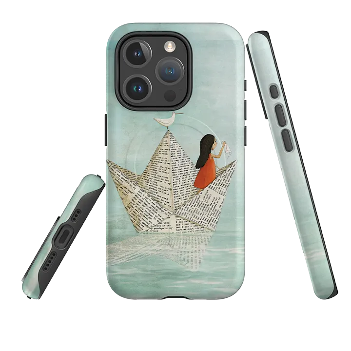 Modern Build Texture iPhone MagSafe Tough Case - Sail Without A Wind By Maja Lindberg