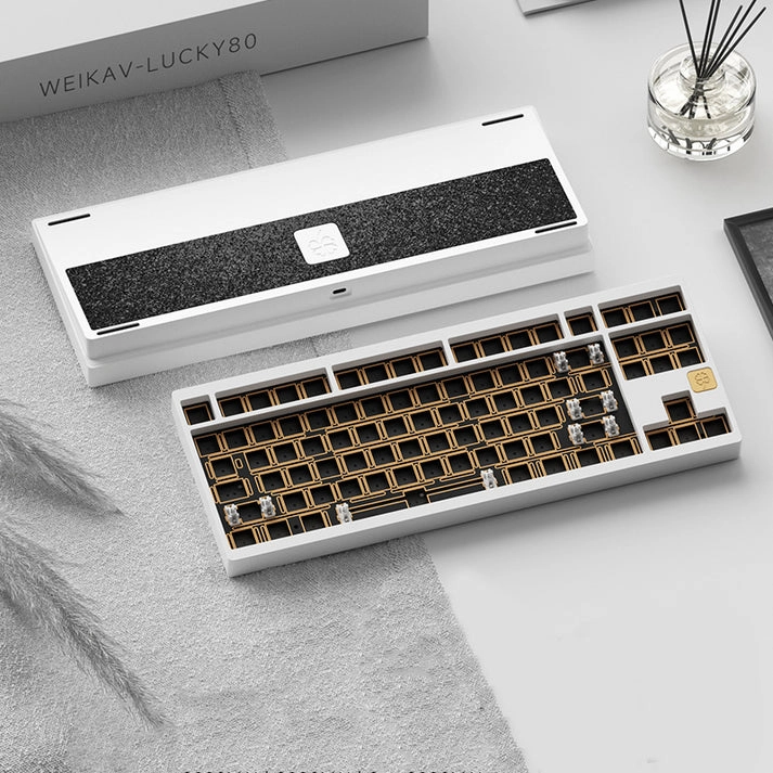 Weikav Lucky80 Wireless Mechanical Keyboard Barebone Developer Keyboard Cable Routing Setup