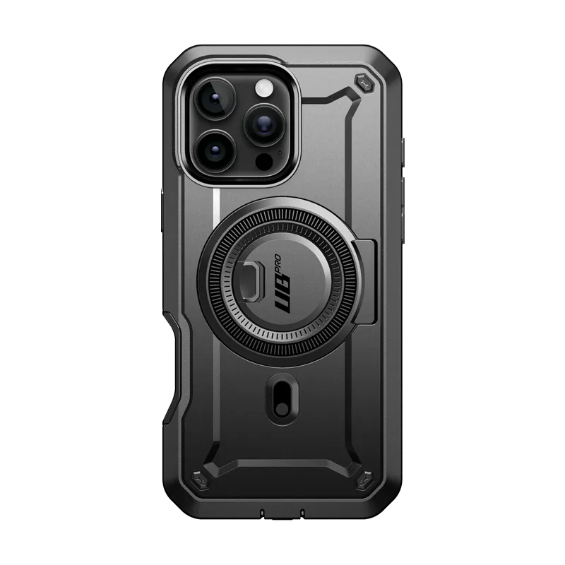 iPhone 16 Pro Max 6.9 inch Unicorn Beetle PRO MAG Rugged MagSafe Case-Gun Metal Hybrid Finish Texture