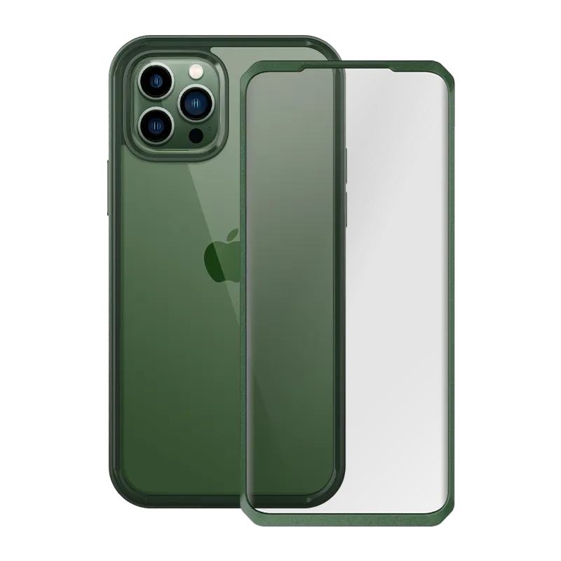 Durable Finish Layer iPhone 13 Pro Max 6.7 inch Unicorn Beetle Edge with Screen Protector Clear Case-Dark Green