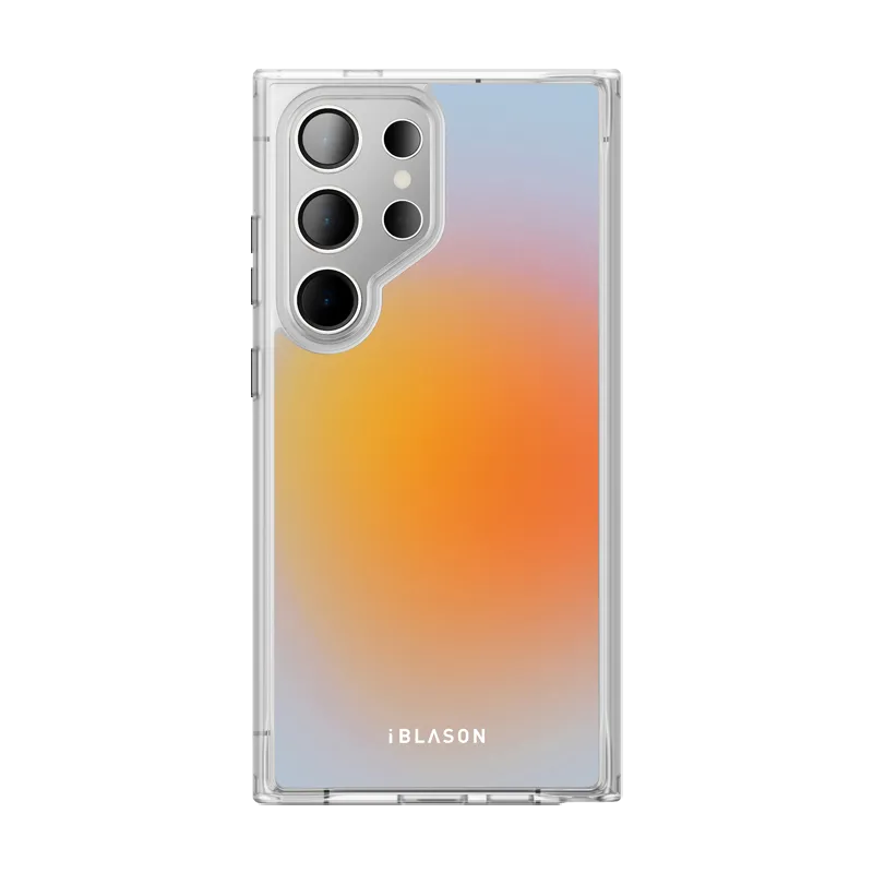 Polished Texture Galaxy S24 Ultra Halo MagSafe Cute Phone Case - Sunset