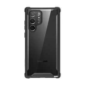 Minimal Feature Galaxy S22 Ultra Ares Clear Rugged Case - Black