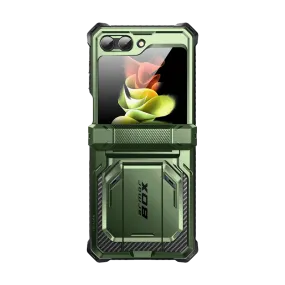 Classic Look Hybrid Surface Layer Galaxy Z Flip5 Armorbox - Dark Green