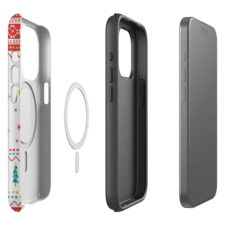 Elegant Build Texture iPhone MagSafe Tough Case - Deer And Robin By Ali Brookes