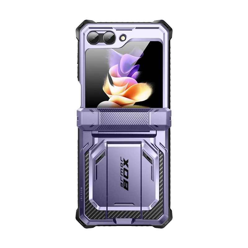 Galaxy Z Flip5 Armorbox - Metallic Purple Rugged Build Trendy Design