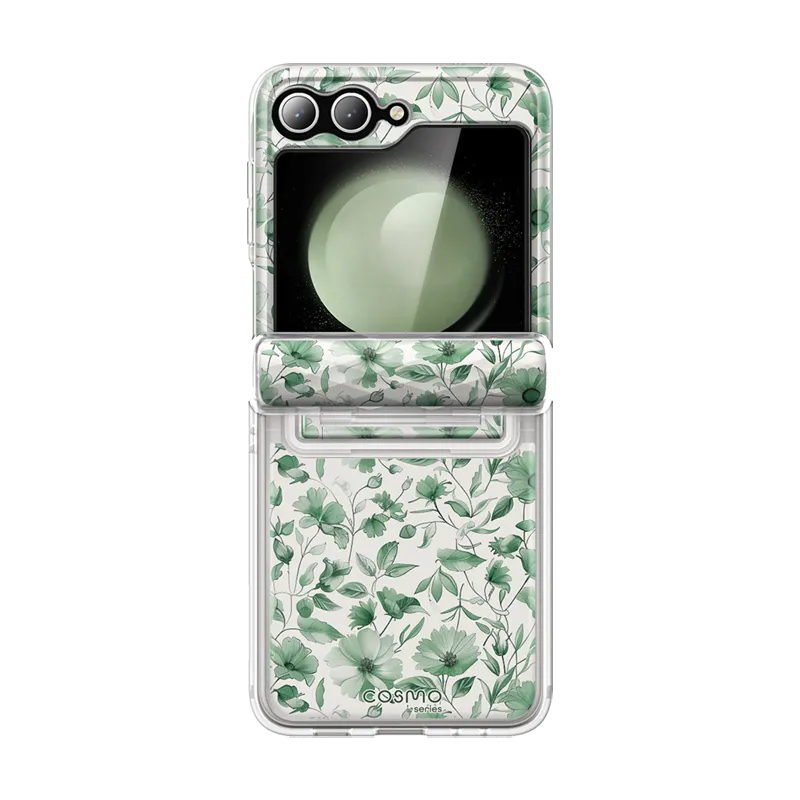 Galaxy Z Flip6 Cosmo - Green Floral Compact Shape