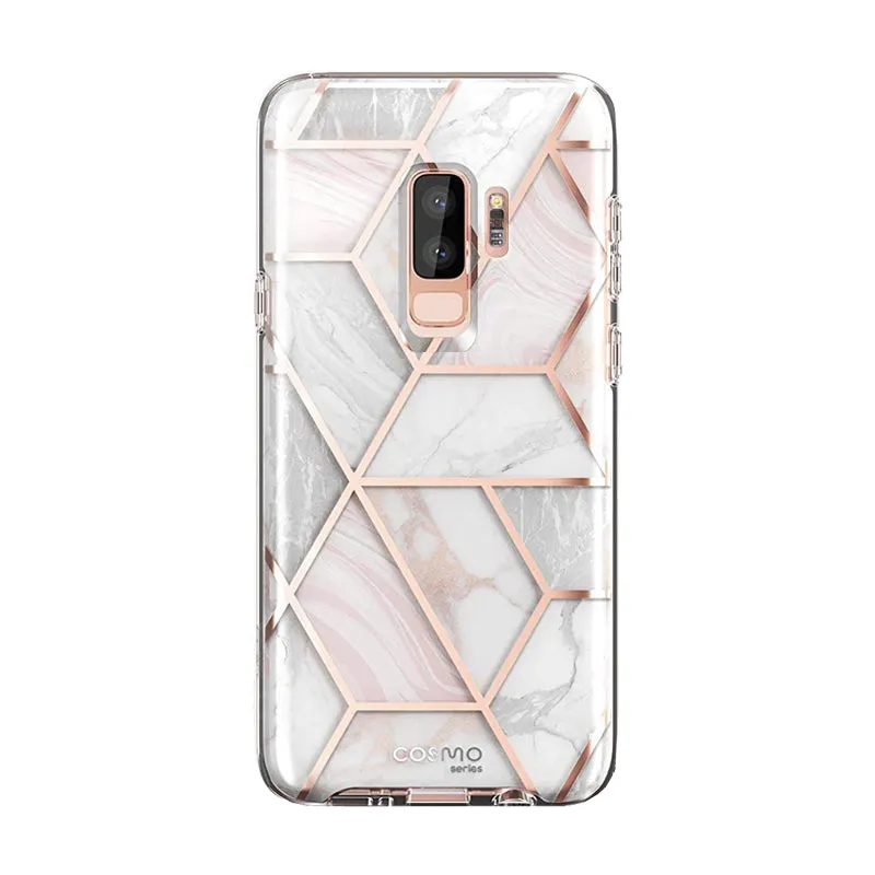 Samsung Galaxy S9 Plus Cosmo Case - Marble Pink Premium Look Flexible Grip Form