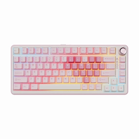 YUNZII B75 Pro Pink Wireless Mechanical Keyboard ?C 75% with Knob Linear Feel