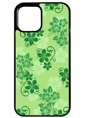 Light Touch Rugged Edge Hibiscus in Green Phone Case