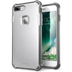 Metal Texture iPhone 7 Plus Venom Case-Metallic White