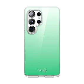 Galaxy S25 Ultra Cosmo Cute Case -Gradient Green Clear Surface Rugged Look Finish