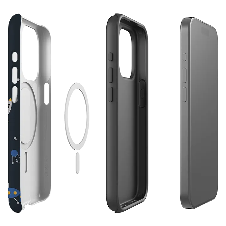 iPhone MagSafe Tough Case -  Happy Alien Durable Texture Layer Matte Feel Texture