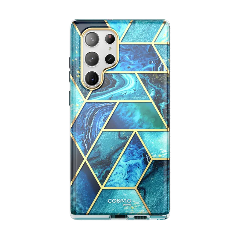 Galaxy S23 Ultra Cosmo Case - Ocean Blue Rugged Frame Drop Defense