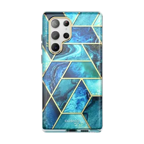 Galaxy S23 Ultra Cosmo Case - Ocean Blue Rugged Frame Drop Defense