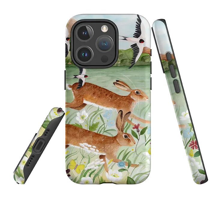 Matte Shield Hybrid Shield iPhone MagSafe Tough Case - Hares By Bex Parkin