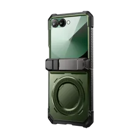 Galaxy Z Flip7 UB Grip Magsafe Phone Case-Dark Green Rugged Frame Design