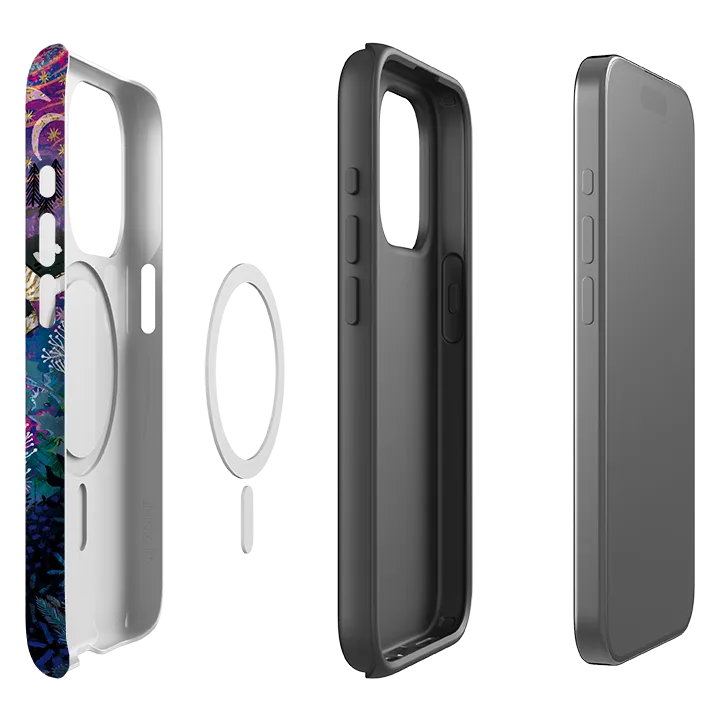 Hybrid Surface Layer iPhone MagSafe Tough Case - Northern Lights By Emma Frances Grant
