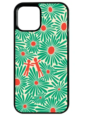 Flower Fields in Green Phone Case Clear Protection